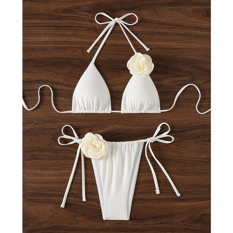 Wholesale 3D Flower Swimsuit Set